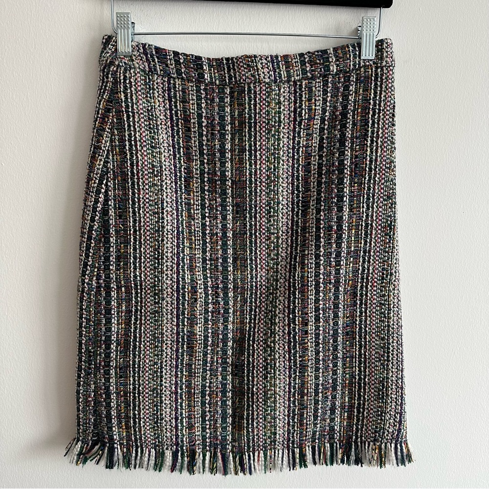 Chelsea & Theodore Multicolored Tweed Skirt | Size 6